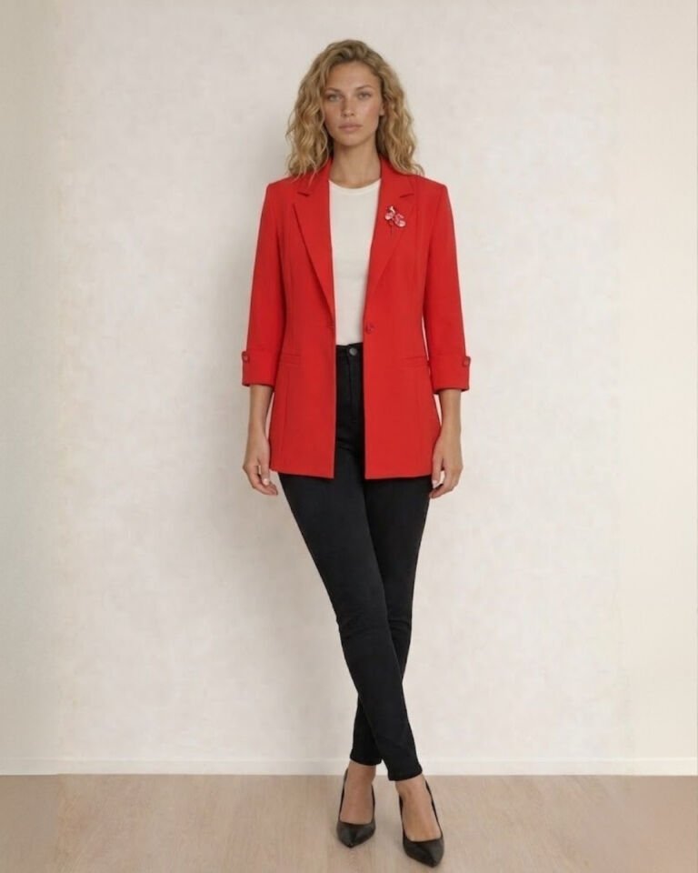 Diya Blazer Ceket - KIRMIZI