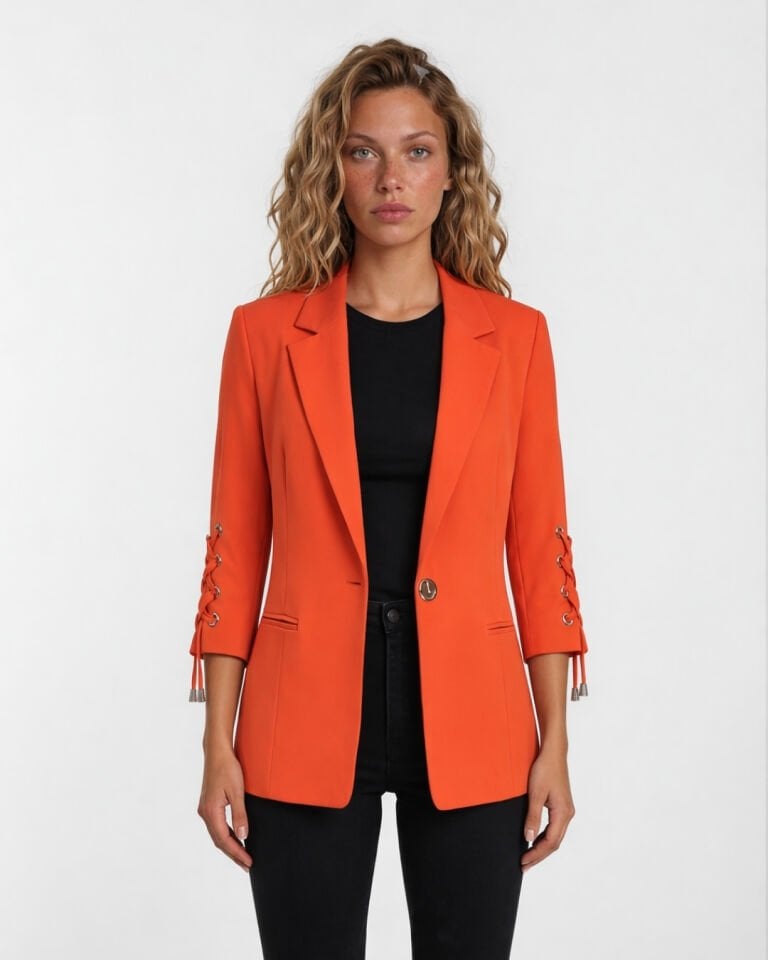 Mia Yazlık Blazer Ceket - TURUNCU
