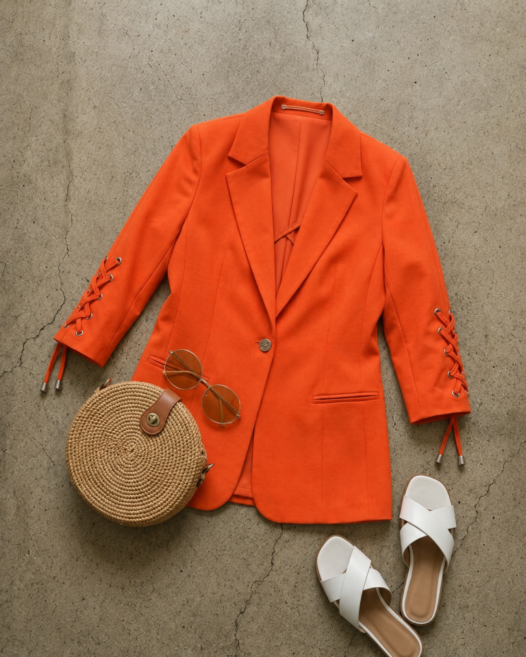 Mia Yazlık Blazer Ceket - TURUNCU