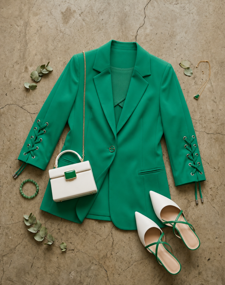 Mia Yazlık Blazer Ceket - YEŞİL