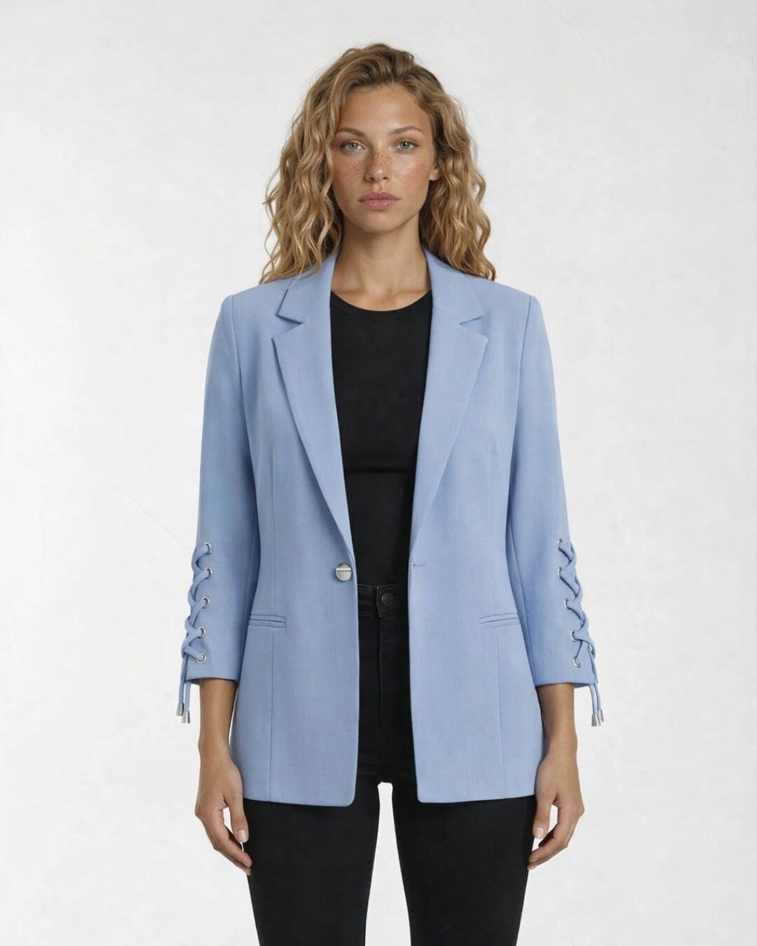 Mia Yazlık Blazer Ceket - BUZ MAVİ
