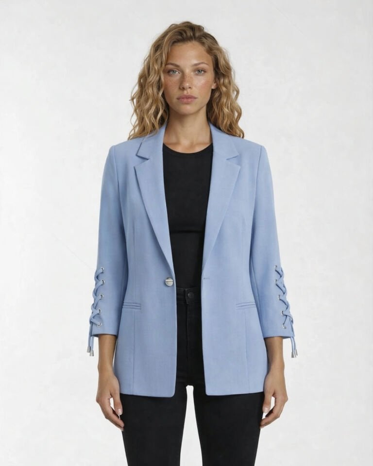 Mia Yazlık Blazer Ceket - BUZ MAVİ