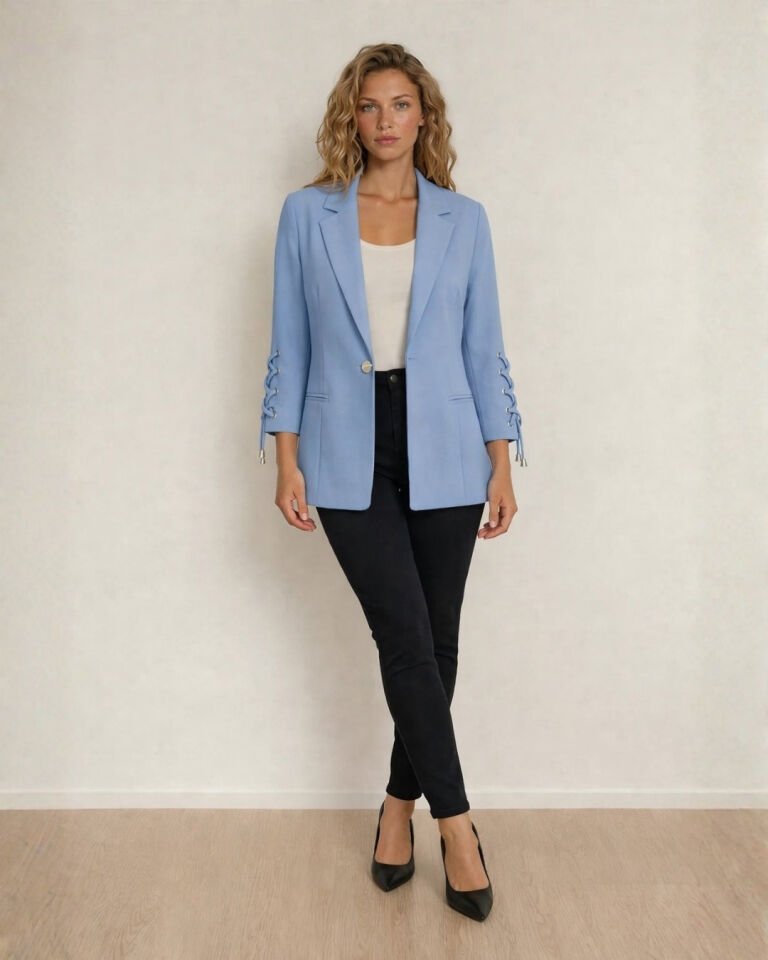 Mia Yazlık Blazer Ceket - BUZ MAVİ