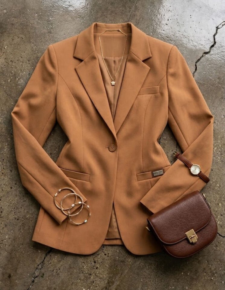 Ruby Kışlık Blazer Ceket - CAMEL