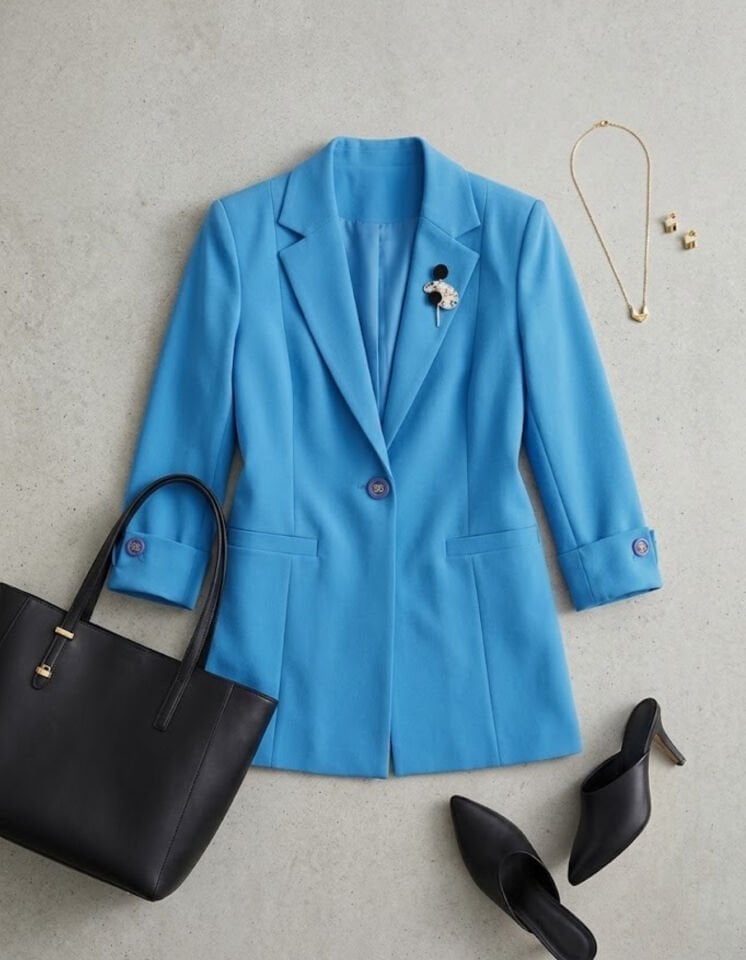 Diya Blazer Ceket - TURKUAZ