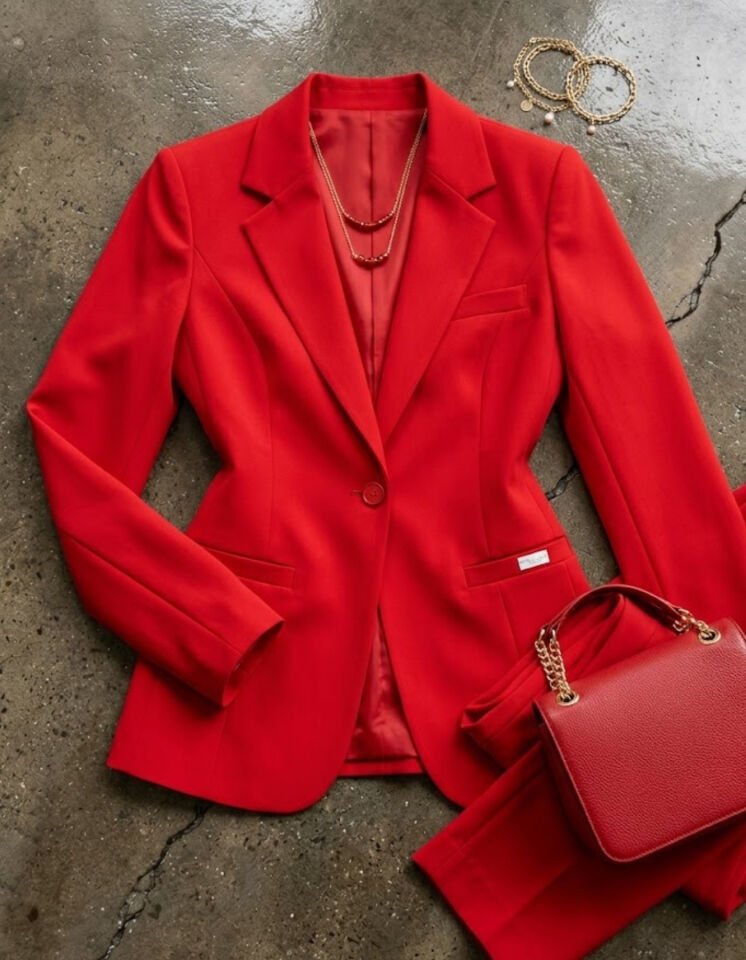 Ruby Kışlık Blazer Ceket - KIRMIZI