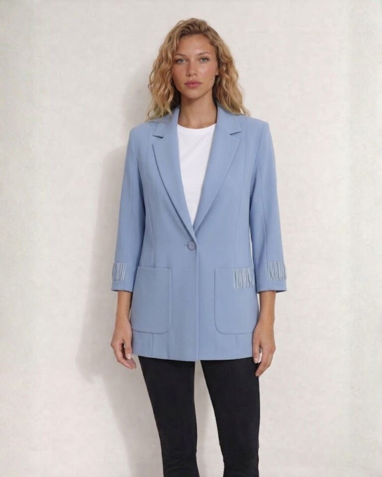 Adel Blazer Ceket - BUZ MAVİ