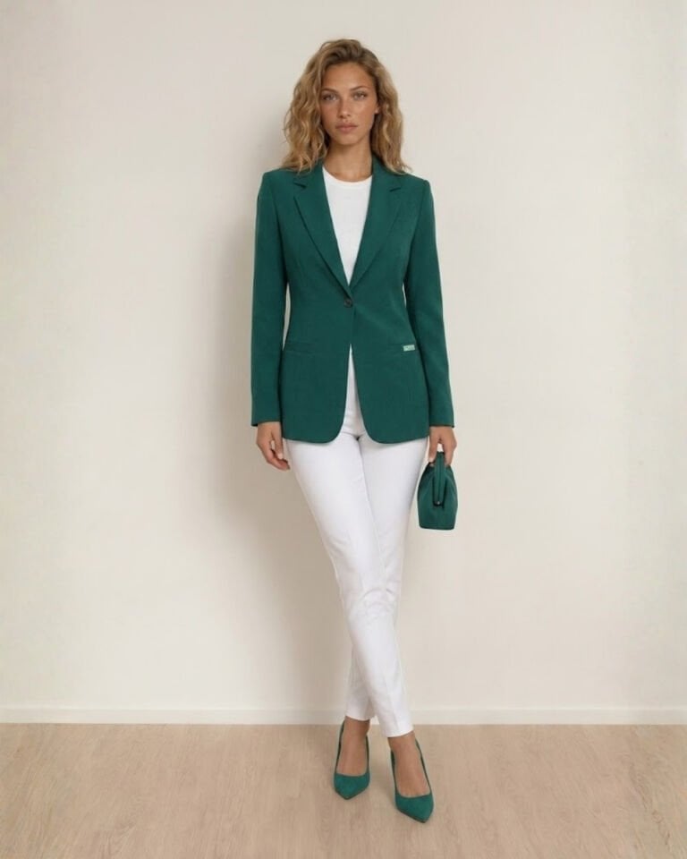 Ruby Blazer Ceket - YEŞİL