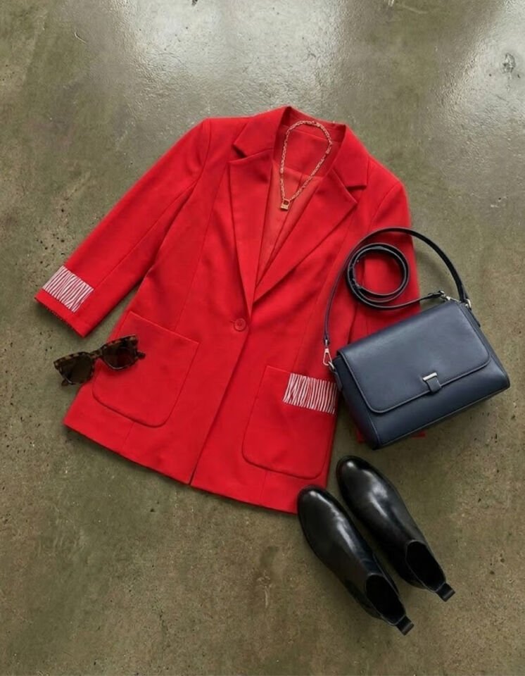 Adel Blazer Ceket - KIRMIZI