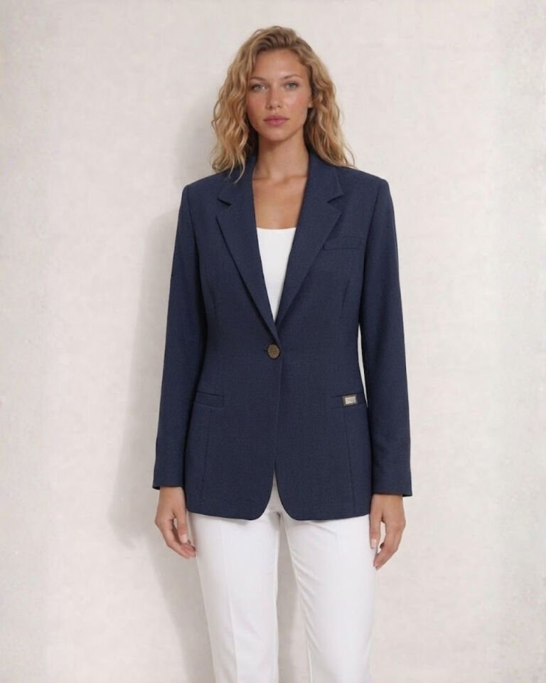 Ester Kışlık Blazer Ceket - LACİVERT