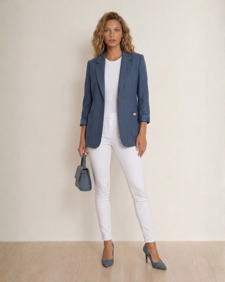 Ester Kışlık Blazer Ceket - MAVİ