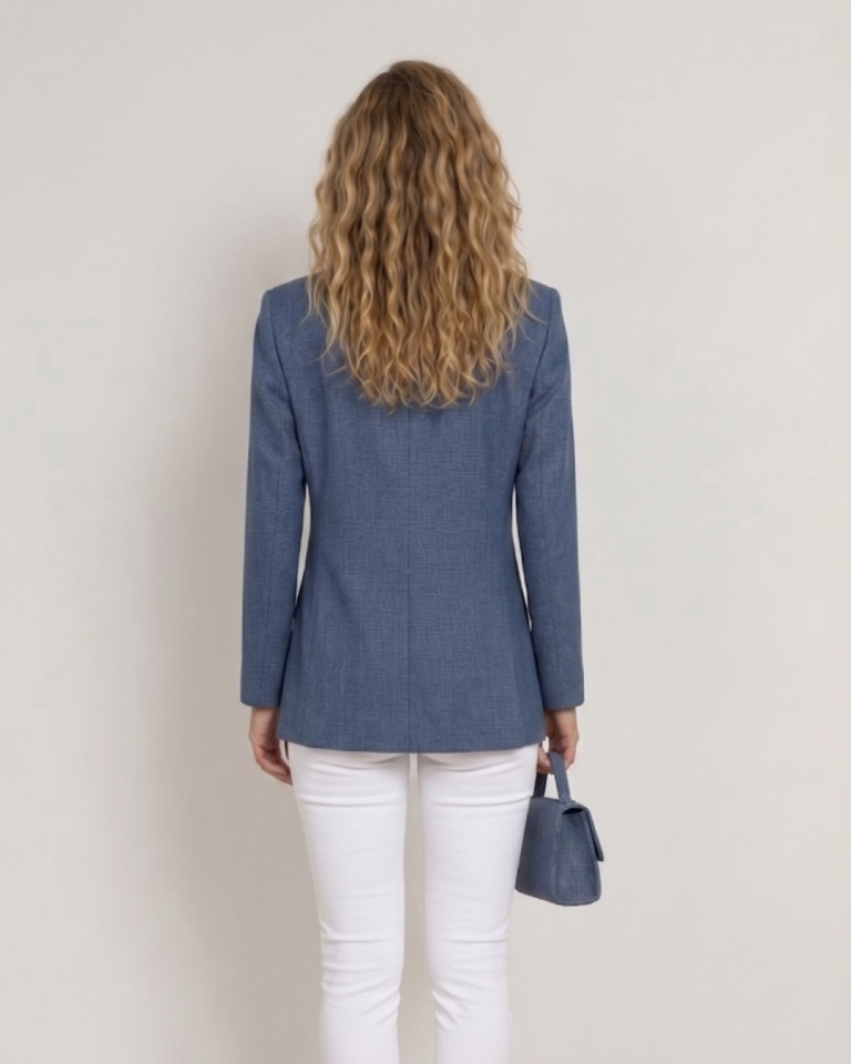Ester Kışlık Blazer Ceket - MAVİ