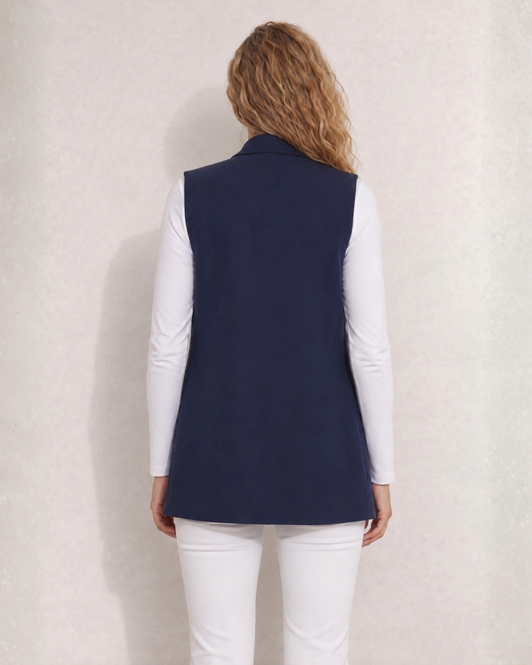 Nora Canvas Yelek - LACİVERT