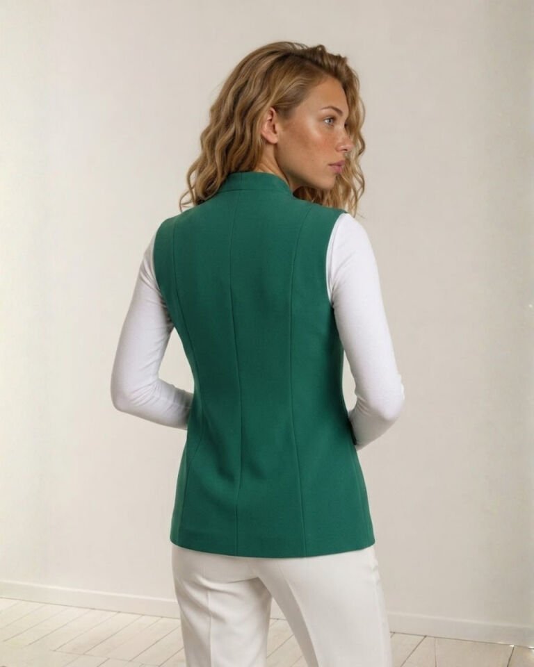 Nora Canvas Yelek - YEŞİL
