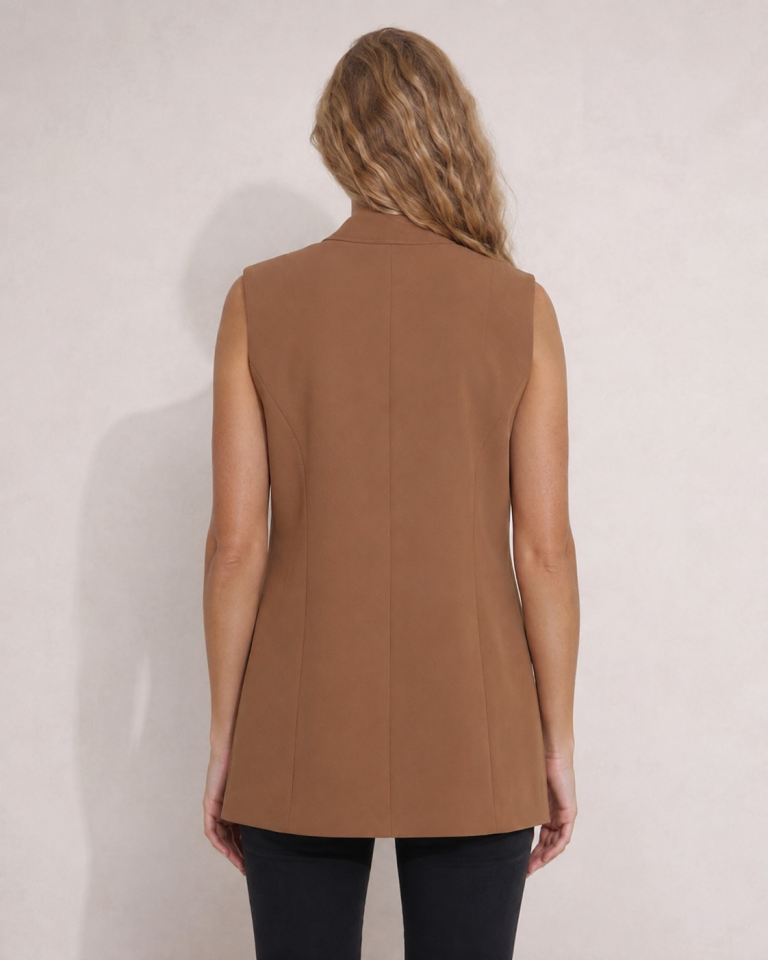 Marta Canvas Yelek - CAMEL