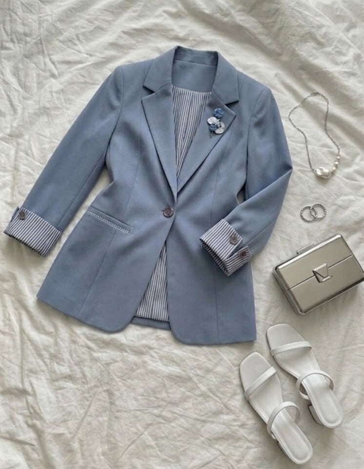 Amara Blazer Ceket - AÇIK MAVİ