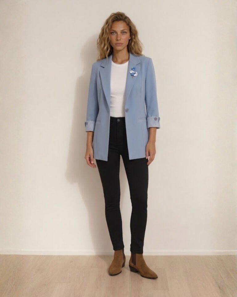 Amara Blazer Ceket - AÇIK MAVİ