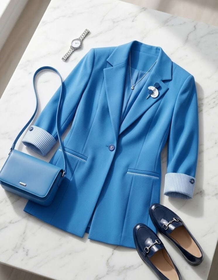 Amara Blazer Ceket - MAVİ