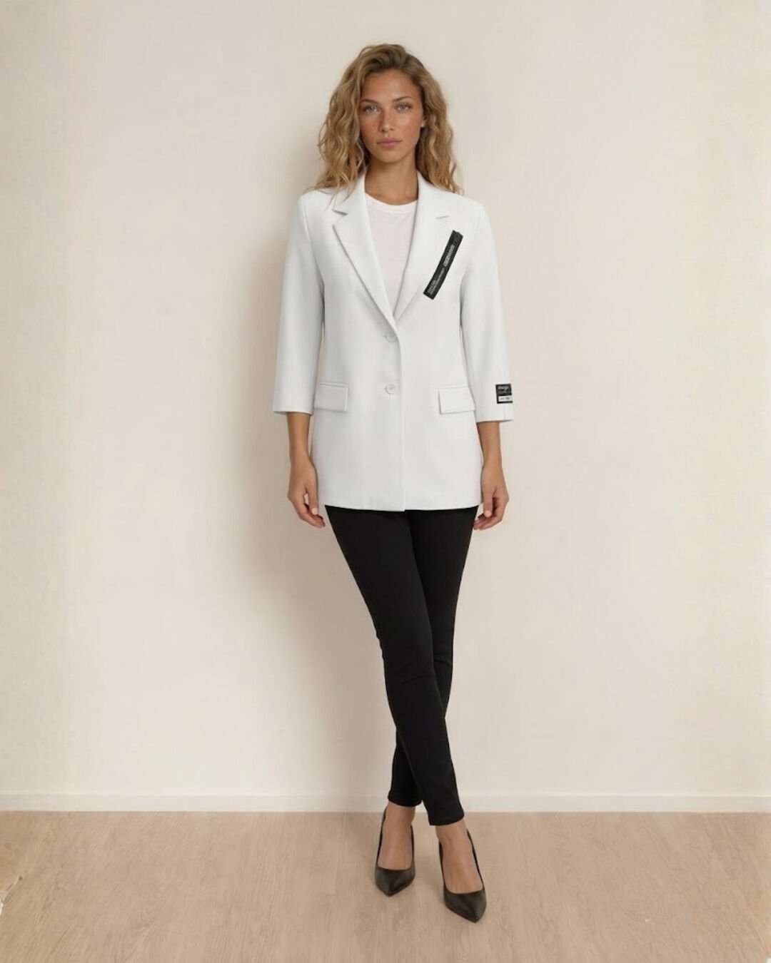 Zoe Yazlık Blazer Ceket - BEYAZ