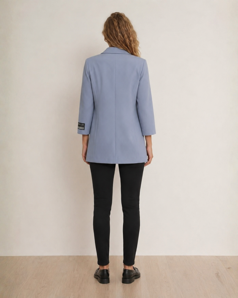 Zoe Yazlık Blazer Ceket - BUZ MAVİ