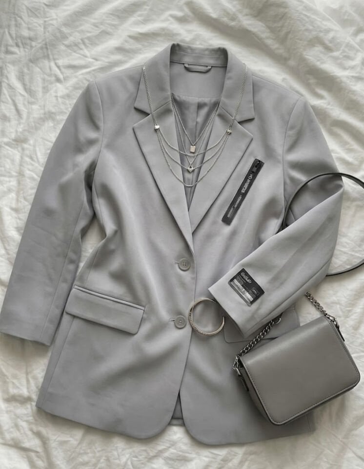 Zoe Yazlık Blazer Ceket - GRİ
