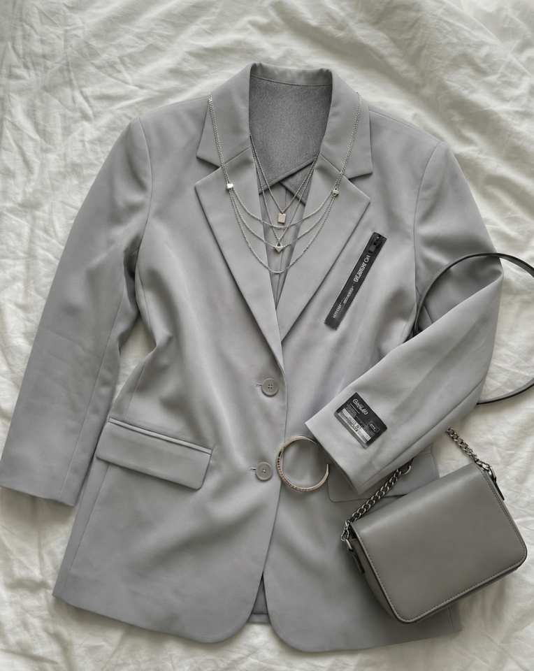 Zoe Yazlık Blazer Ceket - GRİ