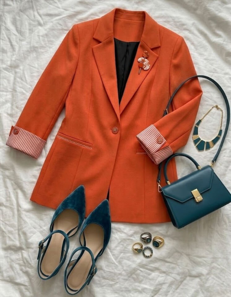 Amara Blazer Ceket - TURUNCU