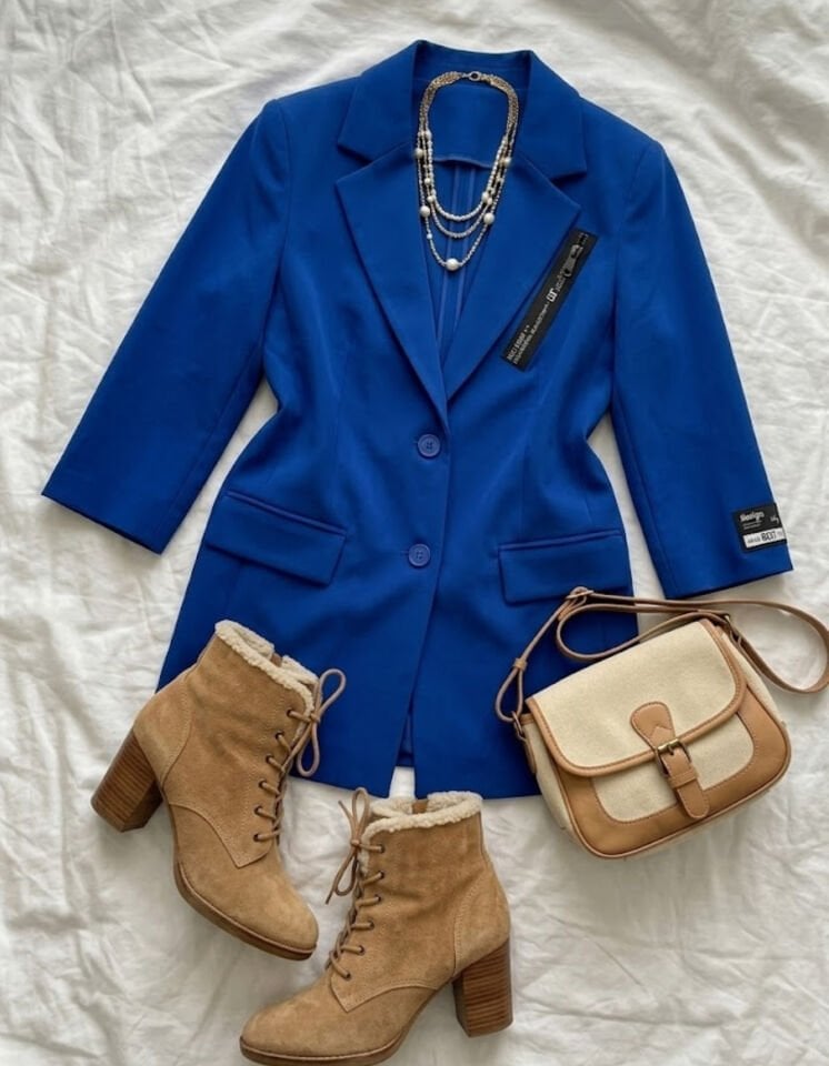 Zoe Yazlık Blazer Ceket - İNDİGO