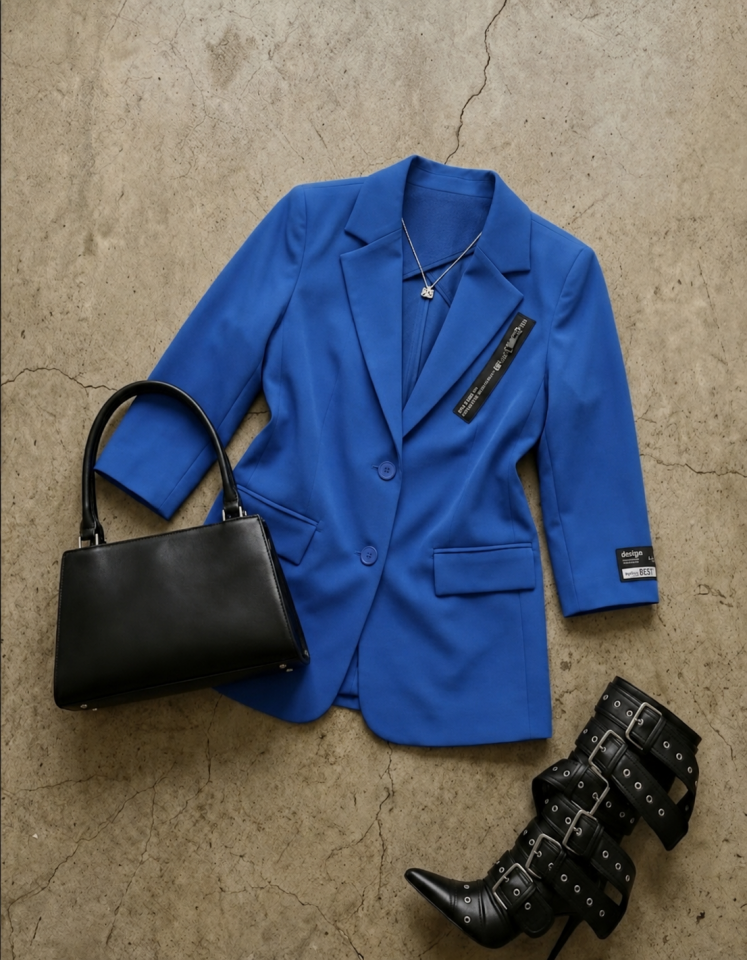 Zoe Yazlık Blazer Ceket - İNDİGO