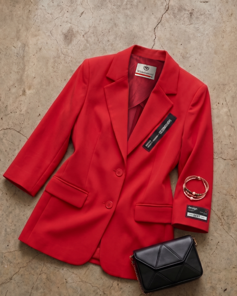 Zoe Yazlık Blazer Ceket - KIRMIZI