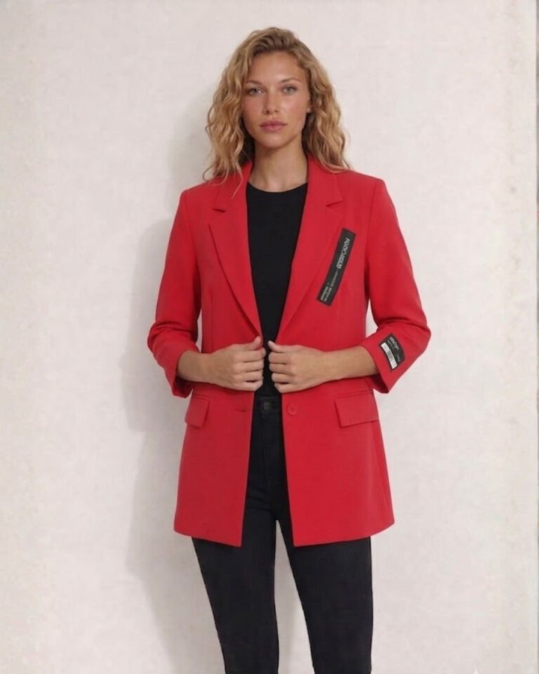 Zoe Yazlık Blazer Ceket - KIRMIZI