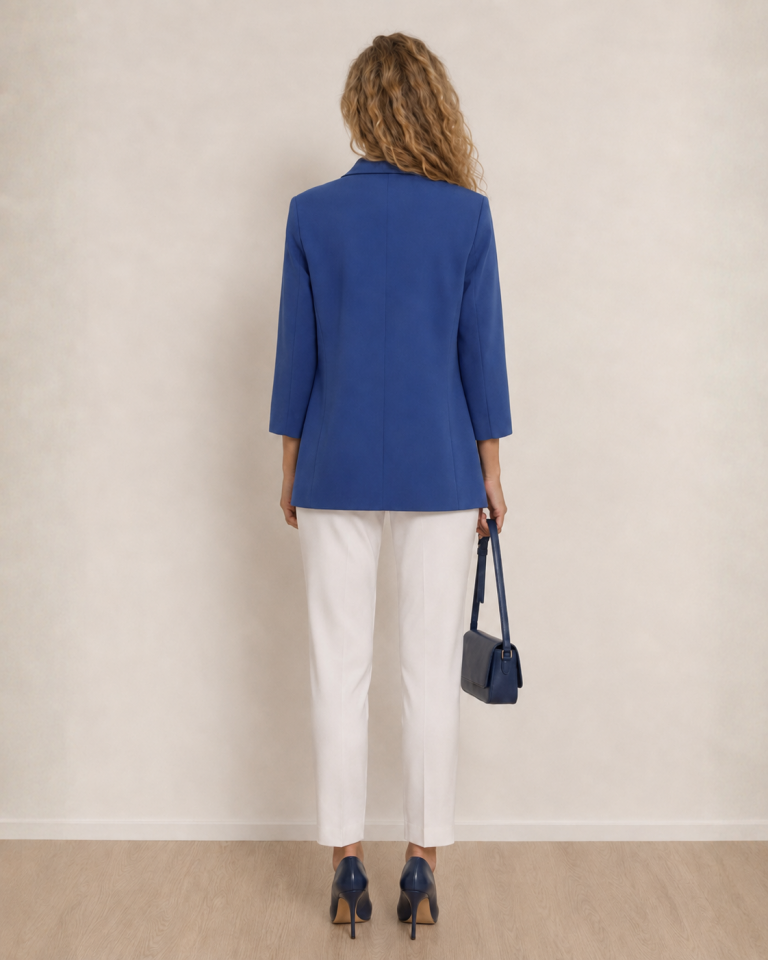 Zoe Yazlık Blazer Ceket - AÇIK LACİVERT