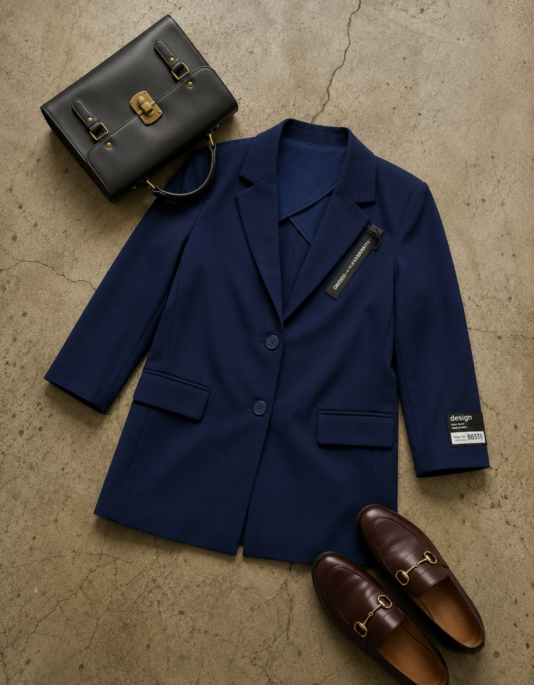 Zoe Yazlık Blazer Ceket - LACİVERT