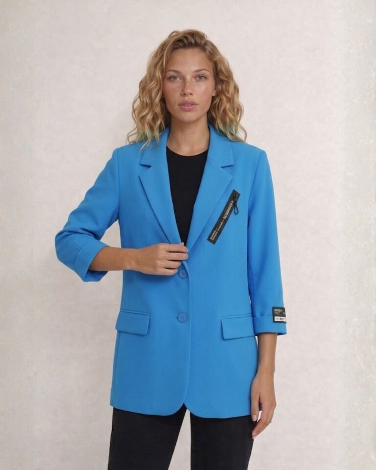Zoe Yazlık Blazer Ceket - MAVİ