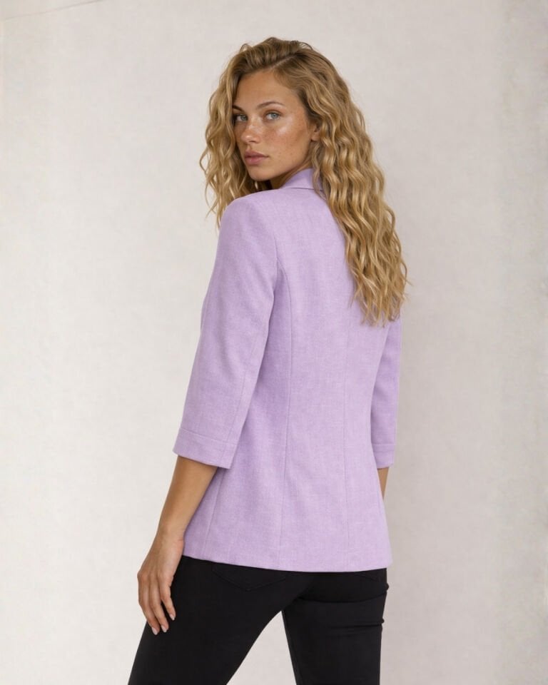 Alice Blazer Keten Ceket - LİLA