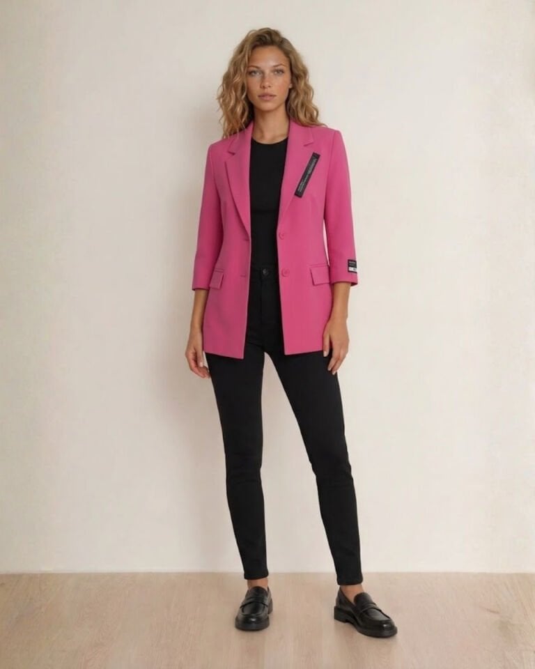 Zoe Yazlık Blazer Ceket - PEMBE