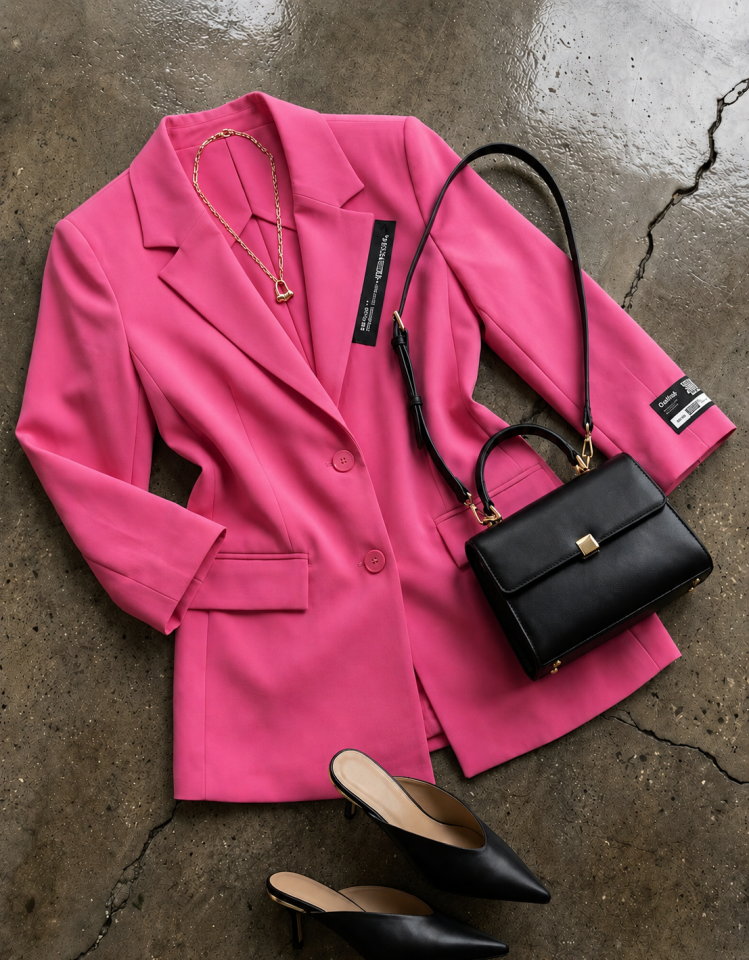 Zoe Yazlık Blazer Ceket - PEMBE