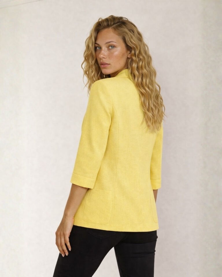 Alice Blazer Keten Ceket - SARI