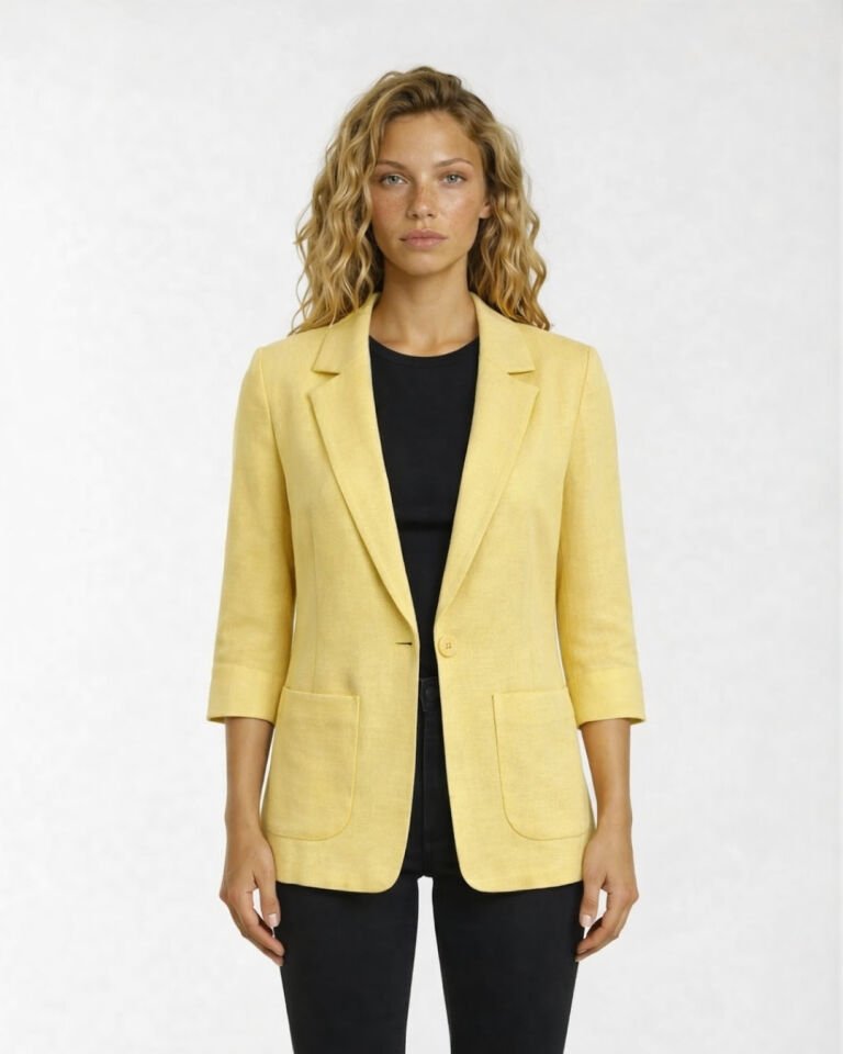 Alice Blazer Keten Ceket - SARI