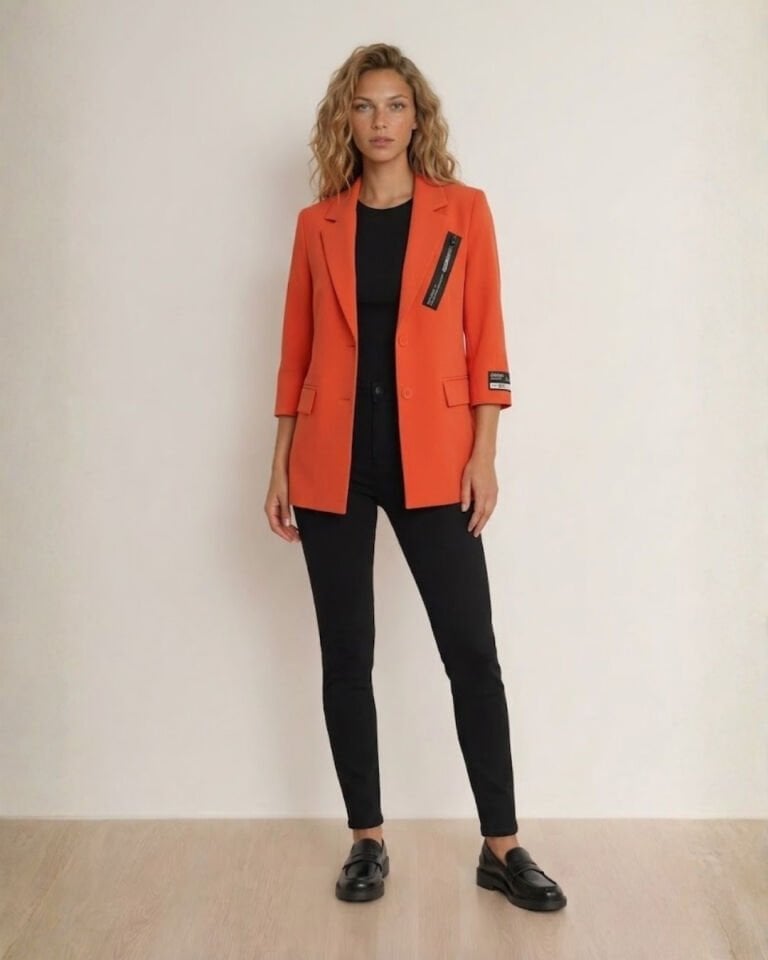 Zoe Yazlık Blazer Ceket - TURUNCU