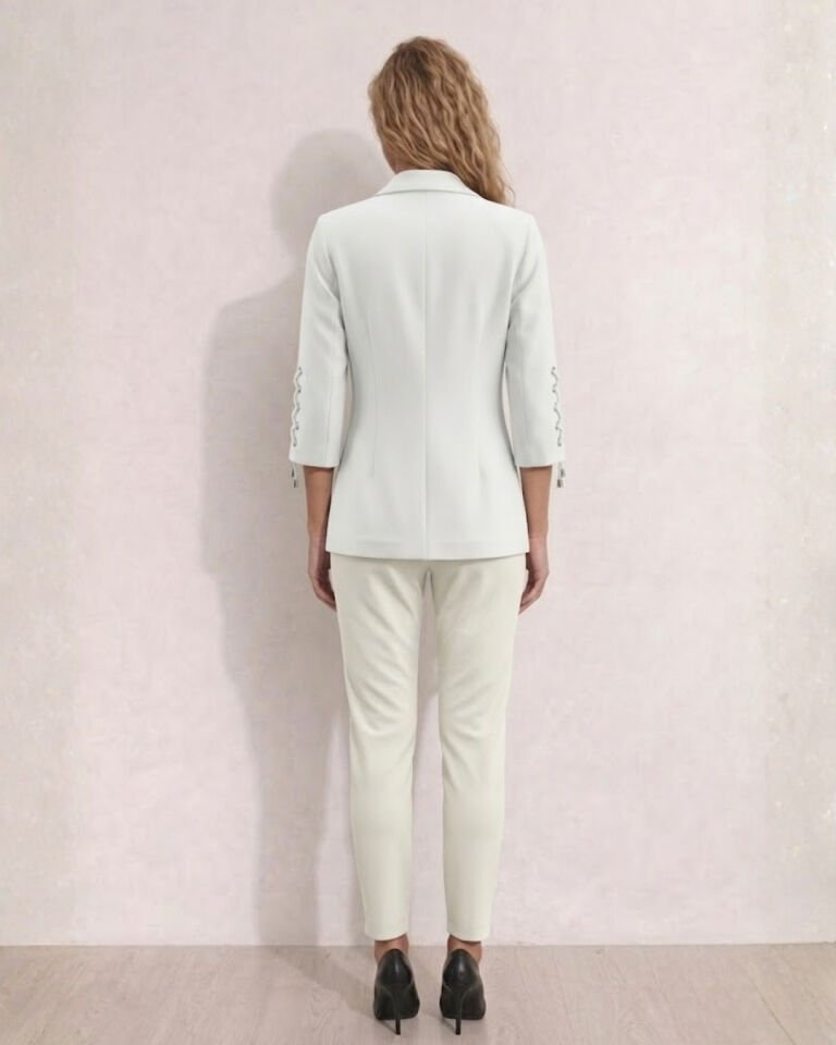 Mia Yazlık Blazer Ceket & Pantolon Takım - BEYAZ