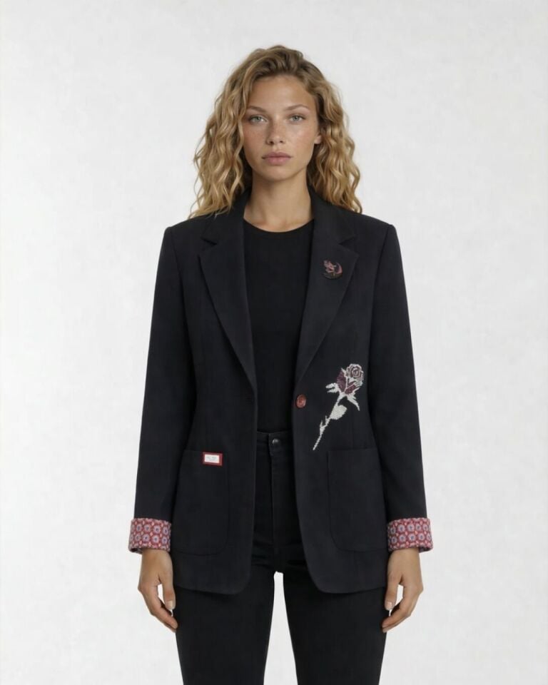 Zoe Uzun Kollu Blazer Ceket - SİYAH