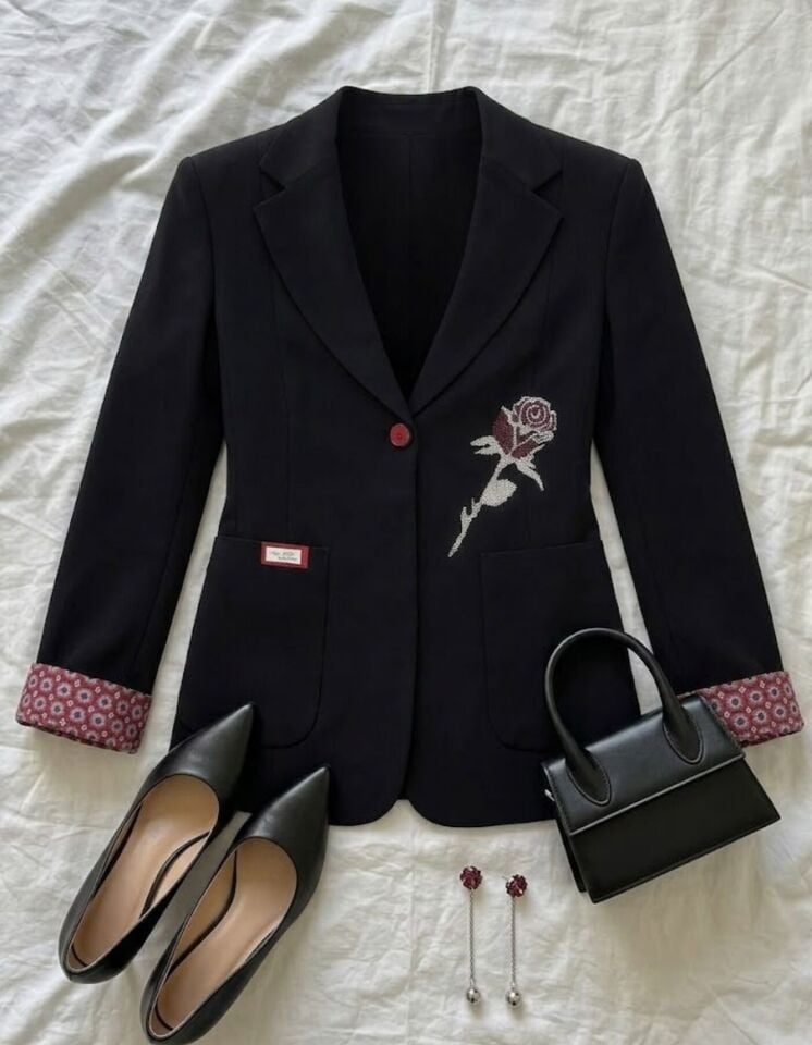 Zoe Uzun Kollu Blazer Ceket - SİYAH