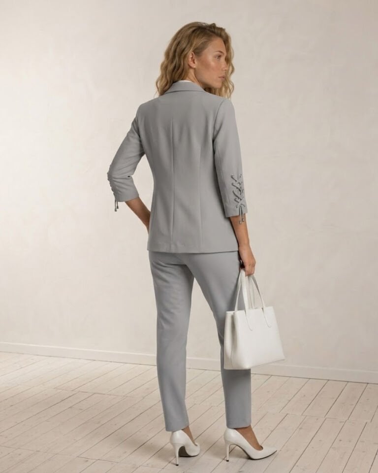Mia Yazlık Blazer Ceket & Pantolon Takım - GRİ