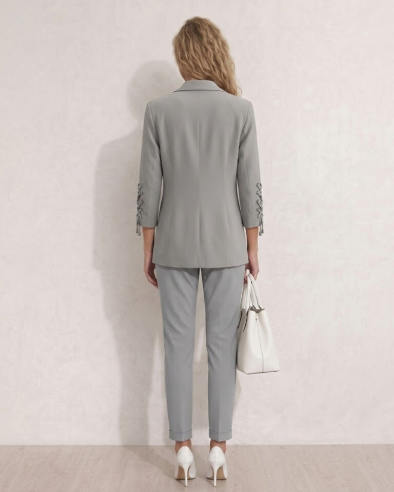 Mia Yazlık Blazer Ceket & Pantolon Takım - GRİ