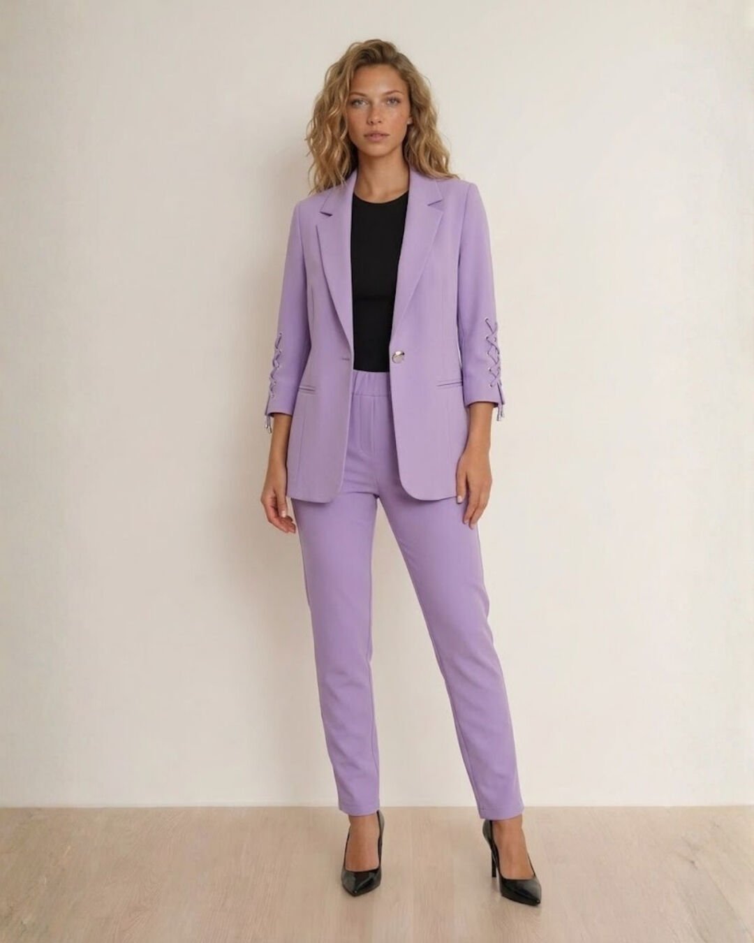 Mia Yazlık Blazer Ceket & Pantolon Takım - LİLA