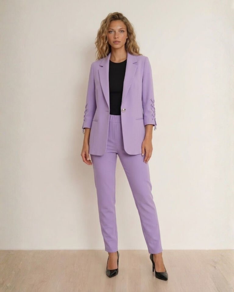 Mia Yazlık Blazer Ceket & Pantolon Takım - LİLA