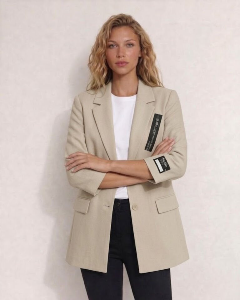 Alanis Yarım Kol Blazer Ceket - BEJ