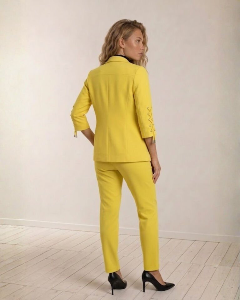 Mia Yazlık Blazer Ceket & Pantolon Takım - SARI