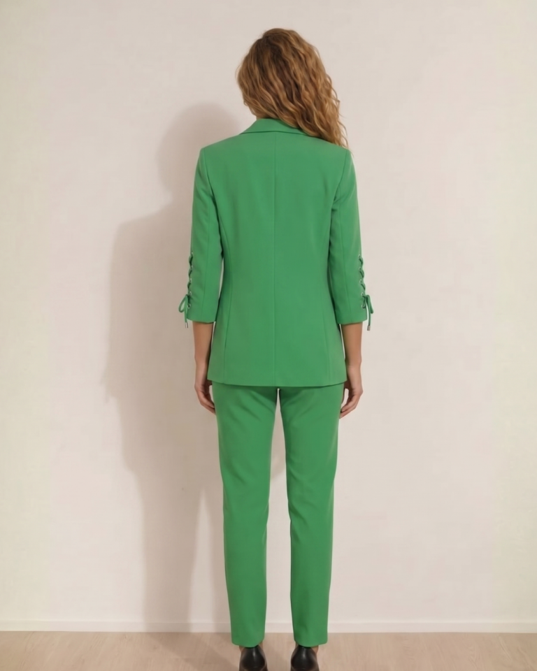 Mia Yazlık Blazer Ceket & Pantolon Takım - YEŞİL